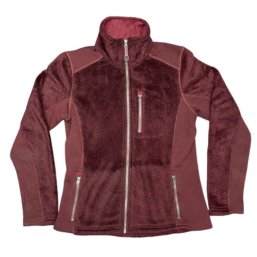 KUHL Alpenlux Red Fleece Full Zip 4348 Mock Neck Jacket Women's Size M
